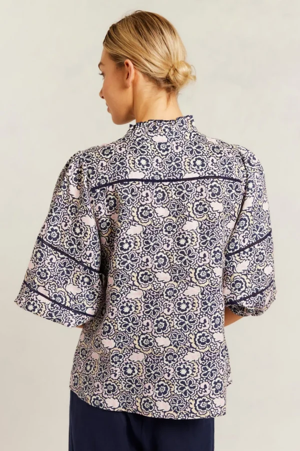 Alessandra Lia Shirt Raya - Navy