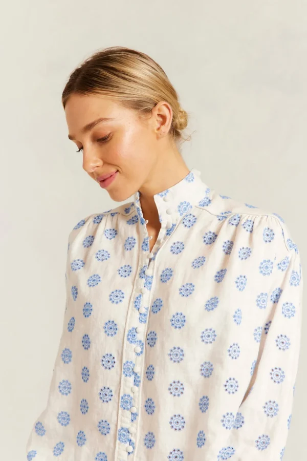 Alessandra Rosemary Shirt Posy - Bluebell