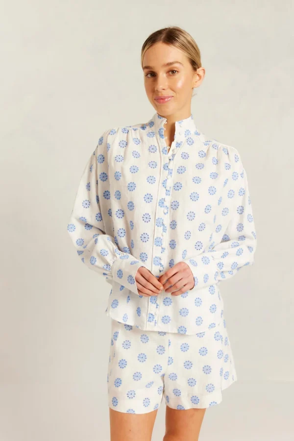 Alessandra Rosemary Shirt Posy - Bluebell