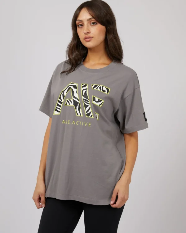 All About Eve Parker Active Tee - Charcoal