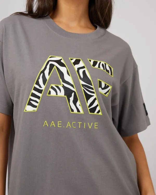 All About Eve Parker Active Tee - Charcoal