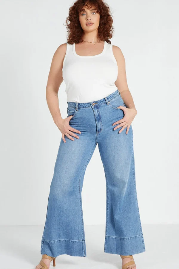 Bohemian Traders Flared Jean - Light Blue