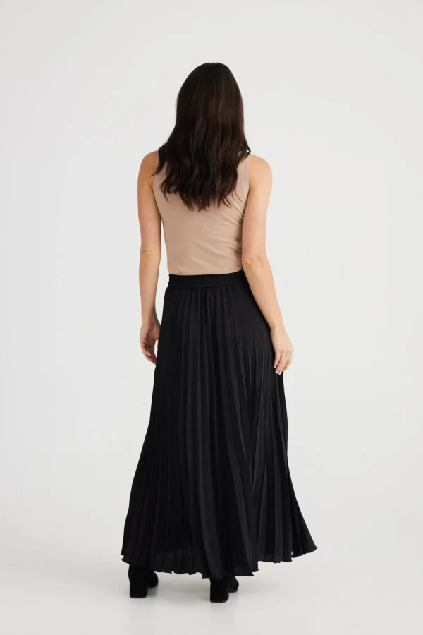 Brave & True Alias Pleated Skirt - Black