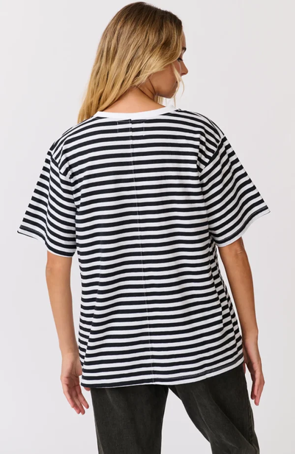 Cartel & Willow Marlie Tee - Black/White Stripe