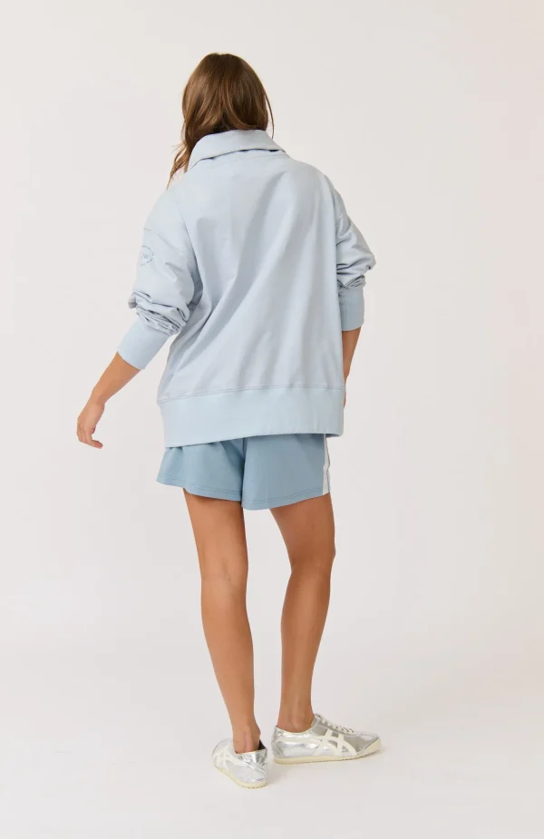 Cartel & Willow Nova Half Zip Sweater - Sky