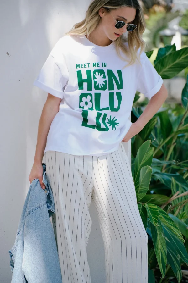 Ceres Boyfriend Tee - Honolulu Winter Green