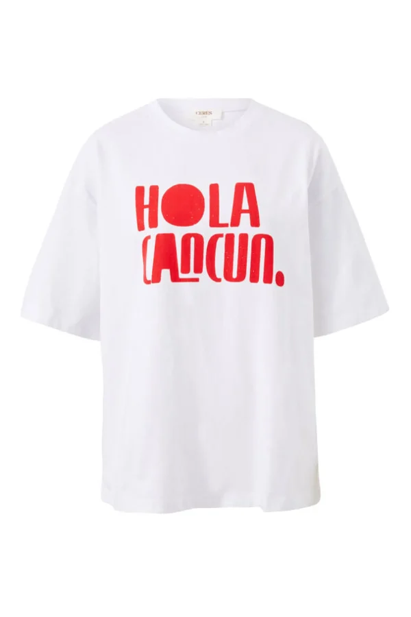 Ceres Life Boyfriend Tee - Hola Cancun Heritage Red
