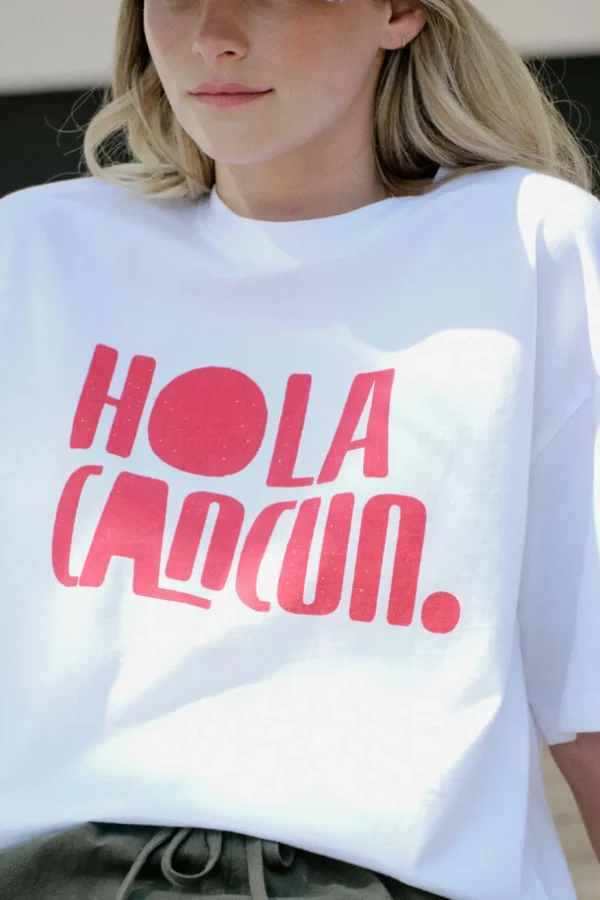 Ceres Life Boyfriend Tee - Hola Cancun Heritage Red
