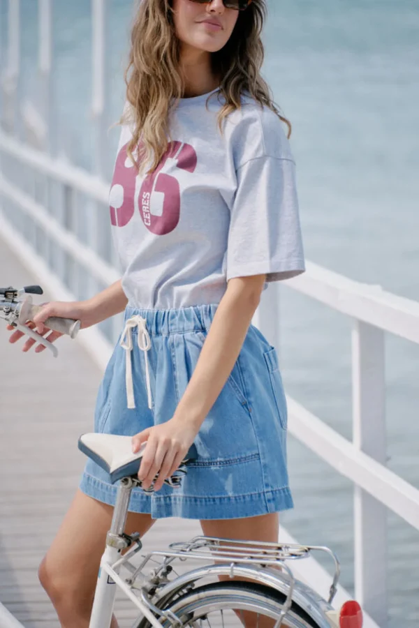 Ceres Life Boyfriend Tee- Cloud Marle/Ceres 86