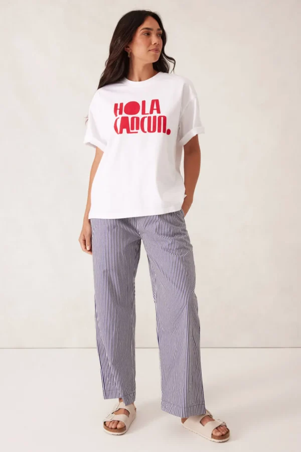 Ceres Life Boyfriend Tee - Hola Cancun Heritage Red