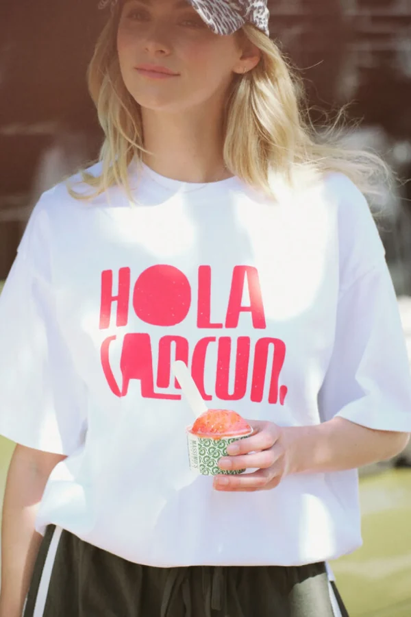 Ceres Life Boyfriend Tee - Hola Cancun Heritage Red