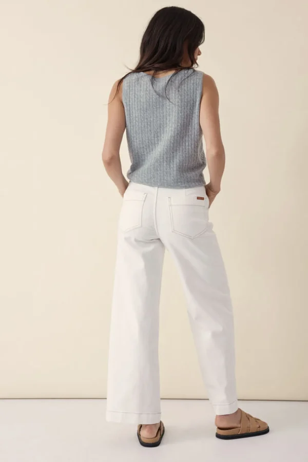 Ceres Life Classic Wide Leg Jean - Fresh Ecru