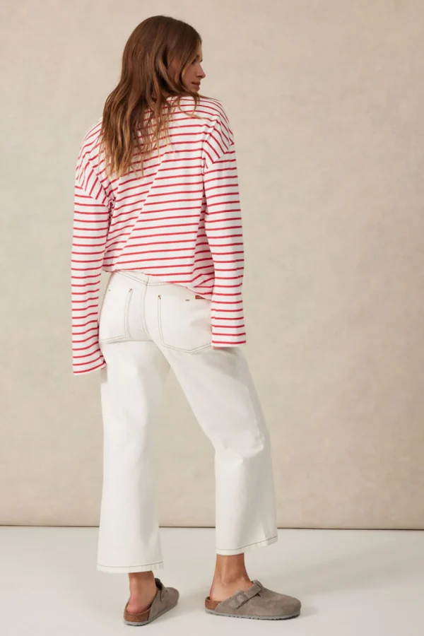 Ceres Life Crop Frenchie Jean - Fresh Ecru