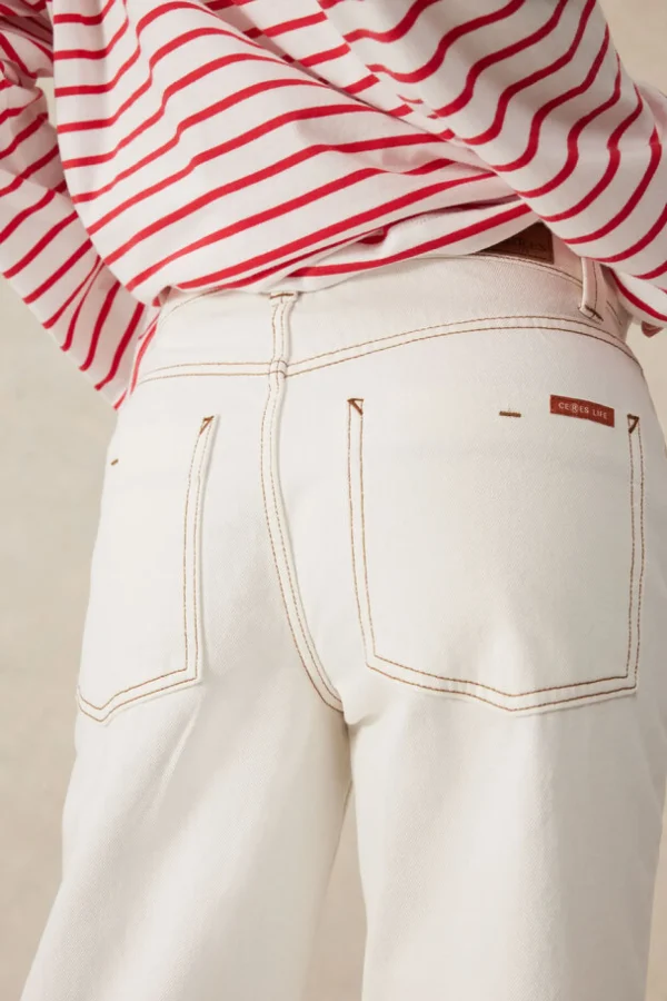 Ceres Life Crop Frenchie Jean - Fresh Ecru