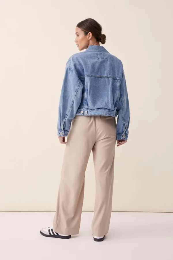 Ceres Life Cropped Denim Jacket - Vintage Blue