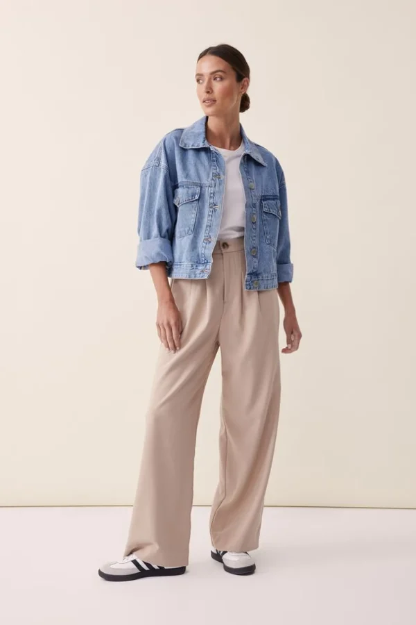 Ceres Life Cropped Denim Jacket - Vintage Blue