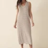 Ceres Life Pointelle Sleeveless Knit Dress - String