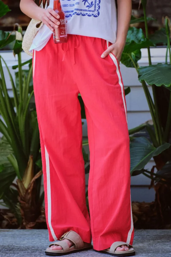 Ceres Life Relaxed Drawstring Pant - Heritage Red