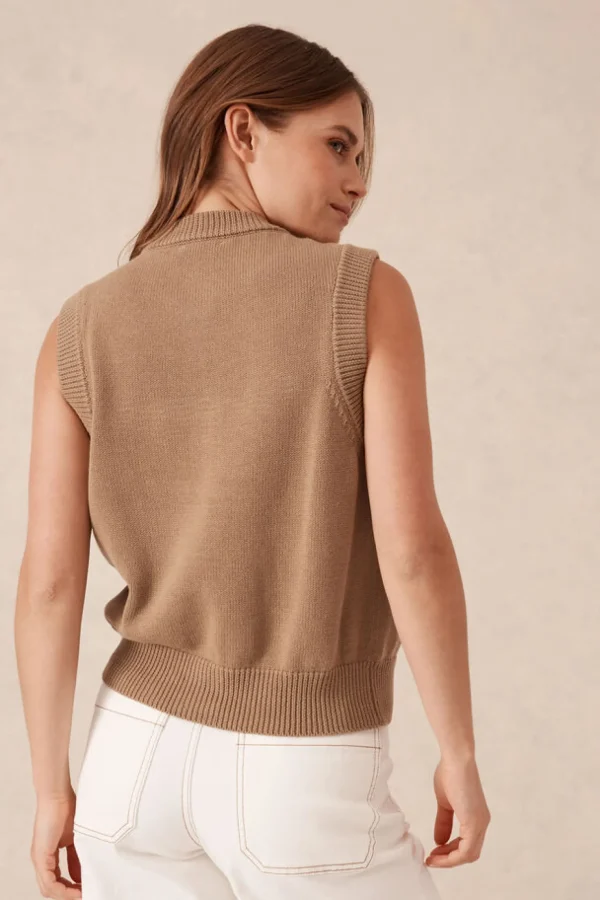 Ceres Life Sleeveless Cardi - Summer Taupe