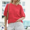 Ceres Life Square Knit Boxy Tee - Heritage Red