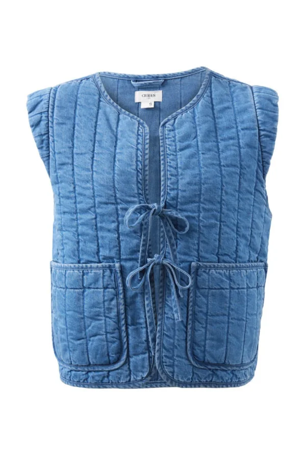 Ceres Life Tie Quilted Vest - Worn Blue