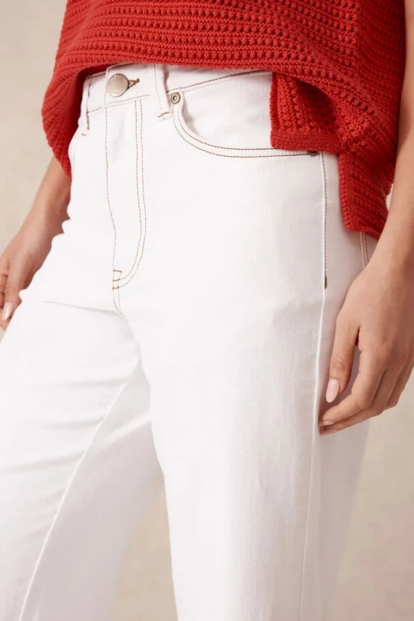 Ceres Life Wide Leg Crop Jean - Fresh Ecru