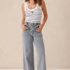 Ceres Life Wide Leg Front Pocket Jean - Vintage Blue