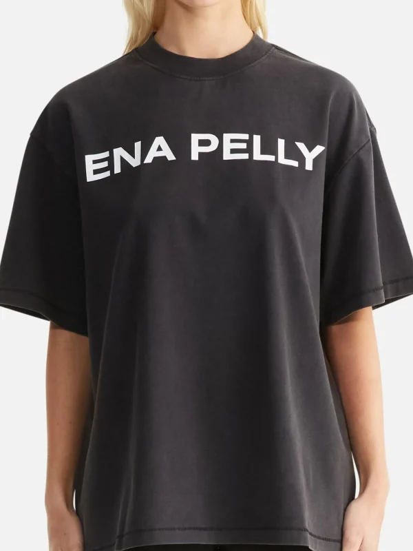 Ena Pelly Chloe Oversized Tee - Vintage Black