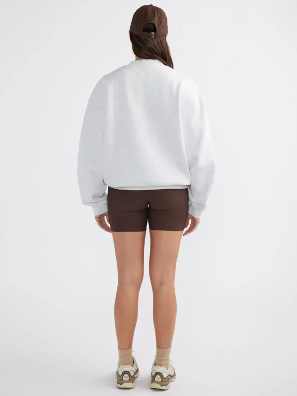 Ena Pelly Classic Collegiate Sweatshirt - White Marle