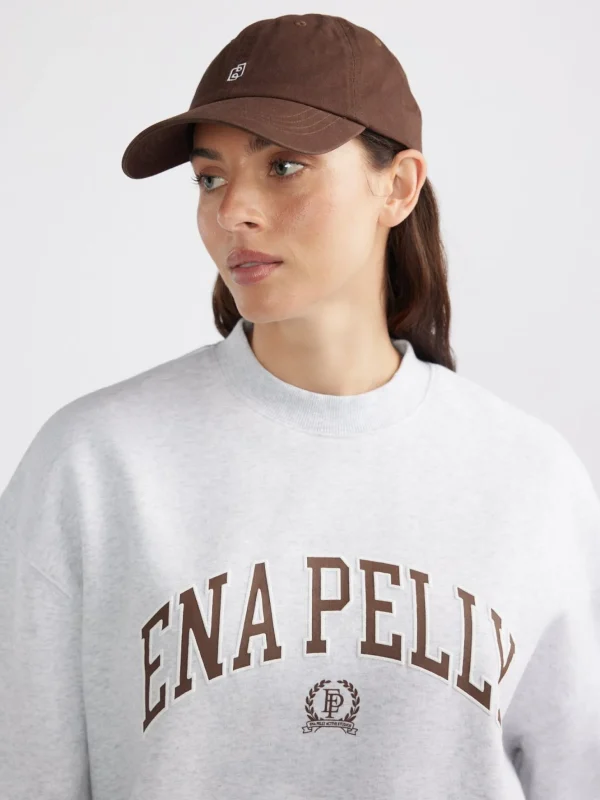 Ena Pelly Classic Collegiate Sweatshirt - White Marle