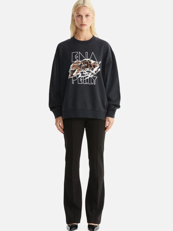 Ena Pelly Lilly Oversized Sweater Tigers Eye - Vintage Black