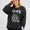 Foxwood Get There Crew - Washed Black