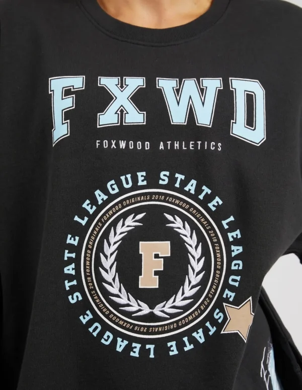 Foxwood Get There Crew - Washed Black