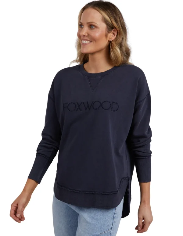 Foxwood Simplified Crew- Washed Navy
