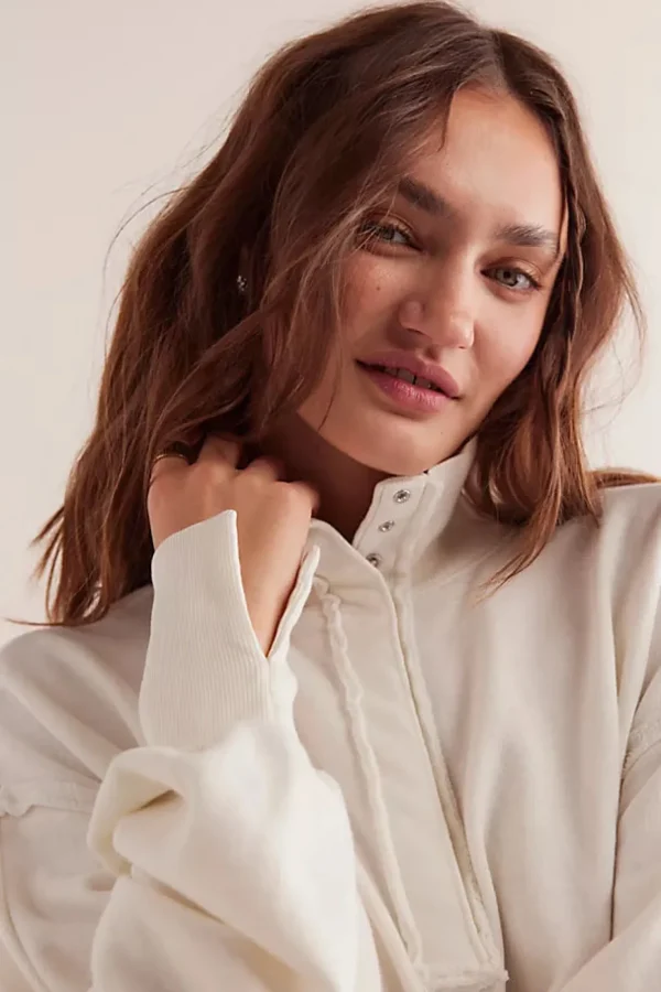 Free People Camden Henley - Optic White