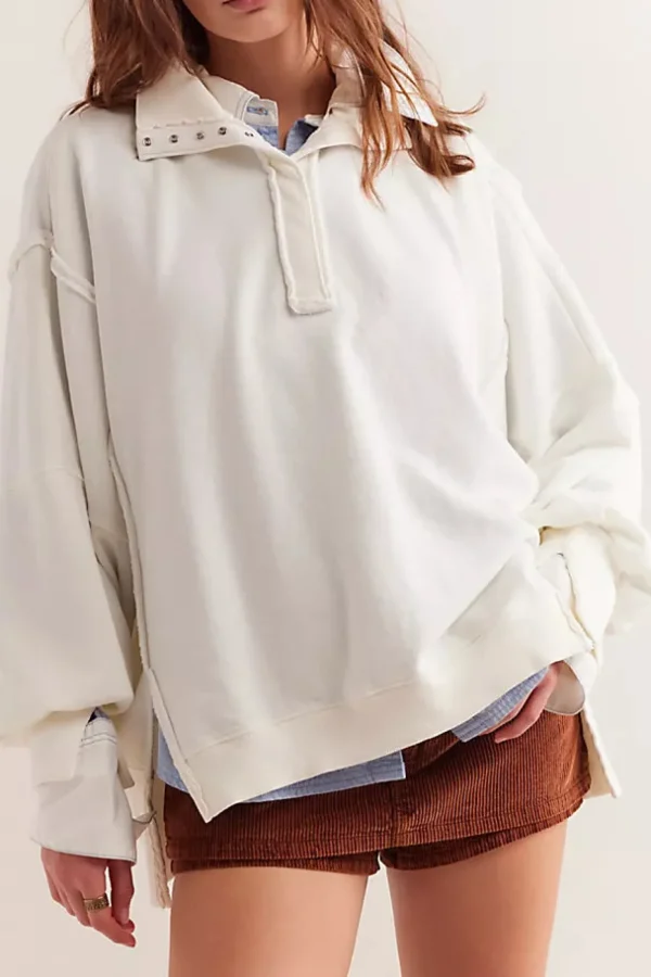 Free People Camden Henley - Optic White