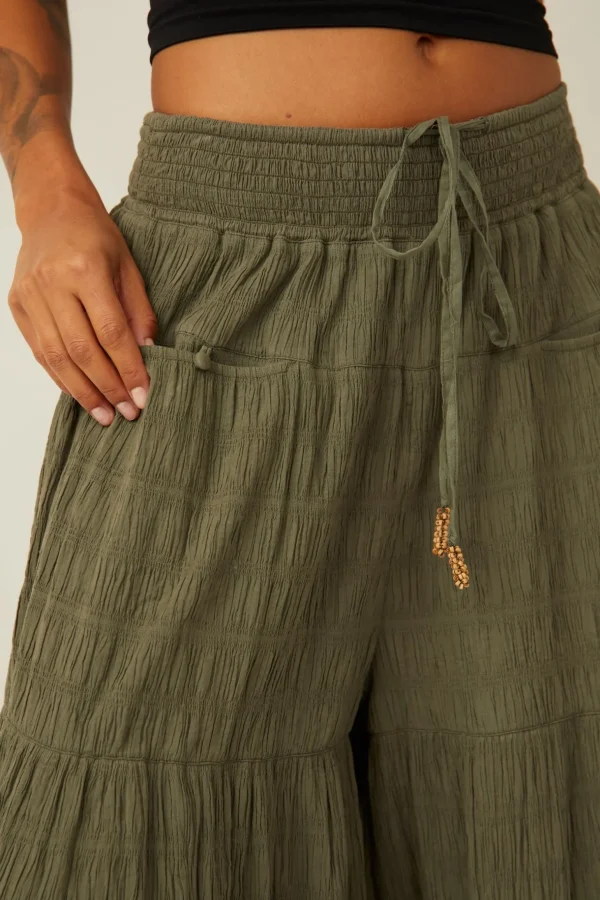 Free People In Paradise Wide Leg Pant - Dried Basil