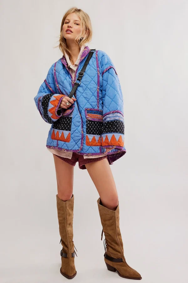 Free People Winnie Jacket - Blue Combo