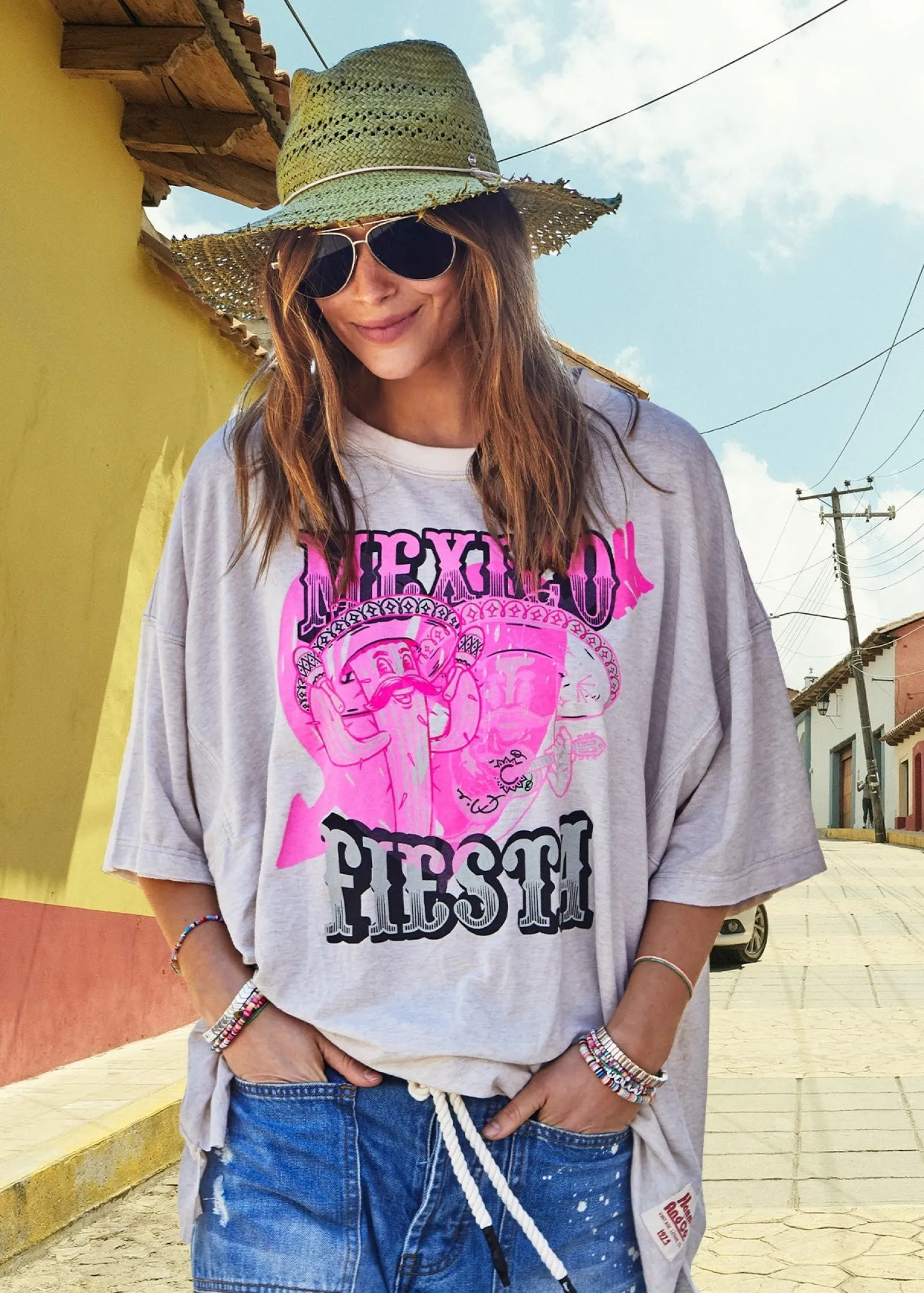 Hammill & Co Vintage Fiesta Tee - Natural