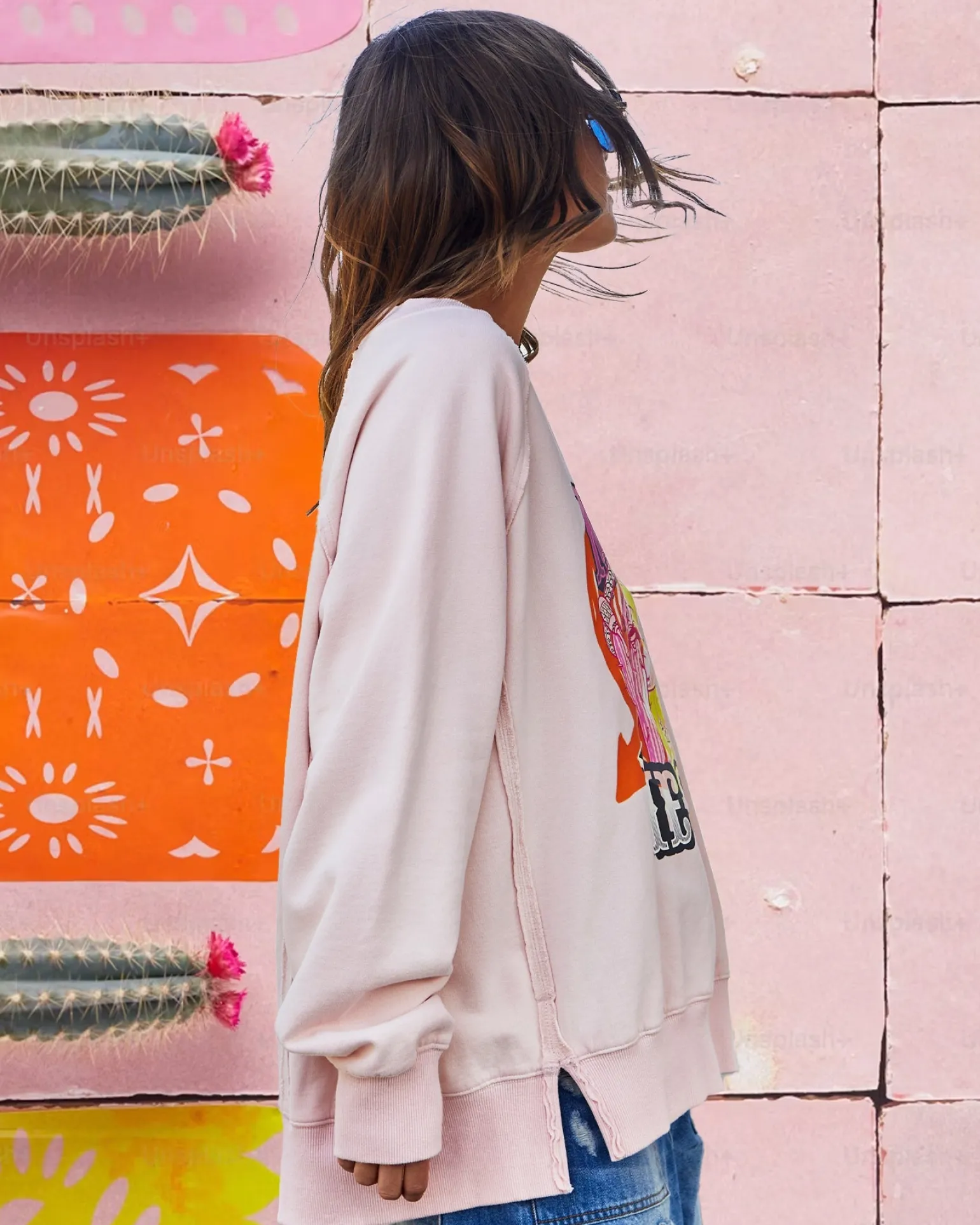 Hammill & Co Vintage Fiesta Sweat - Pink