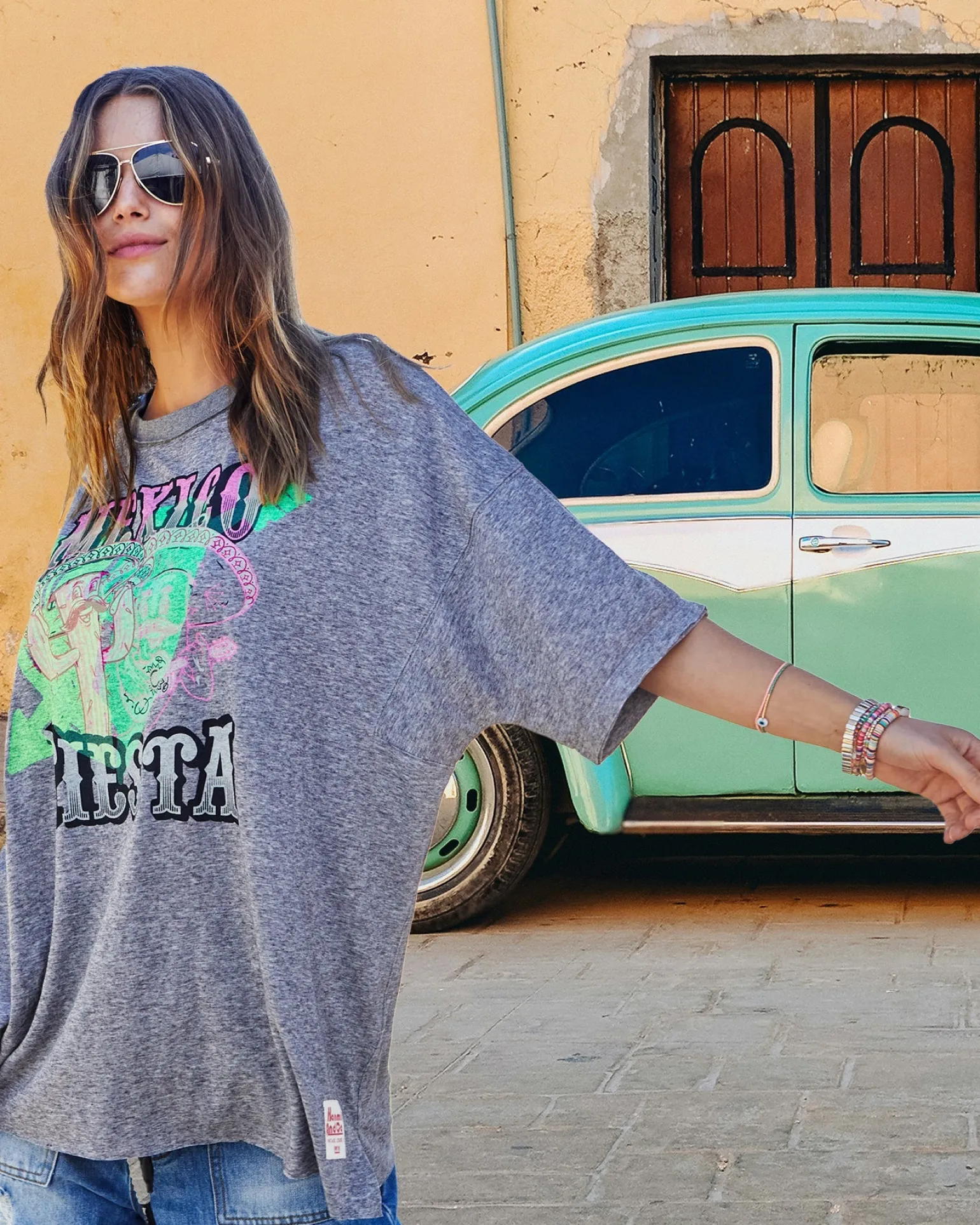 Hammill & Co Vintage Fiesta Tee - Grey