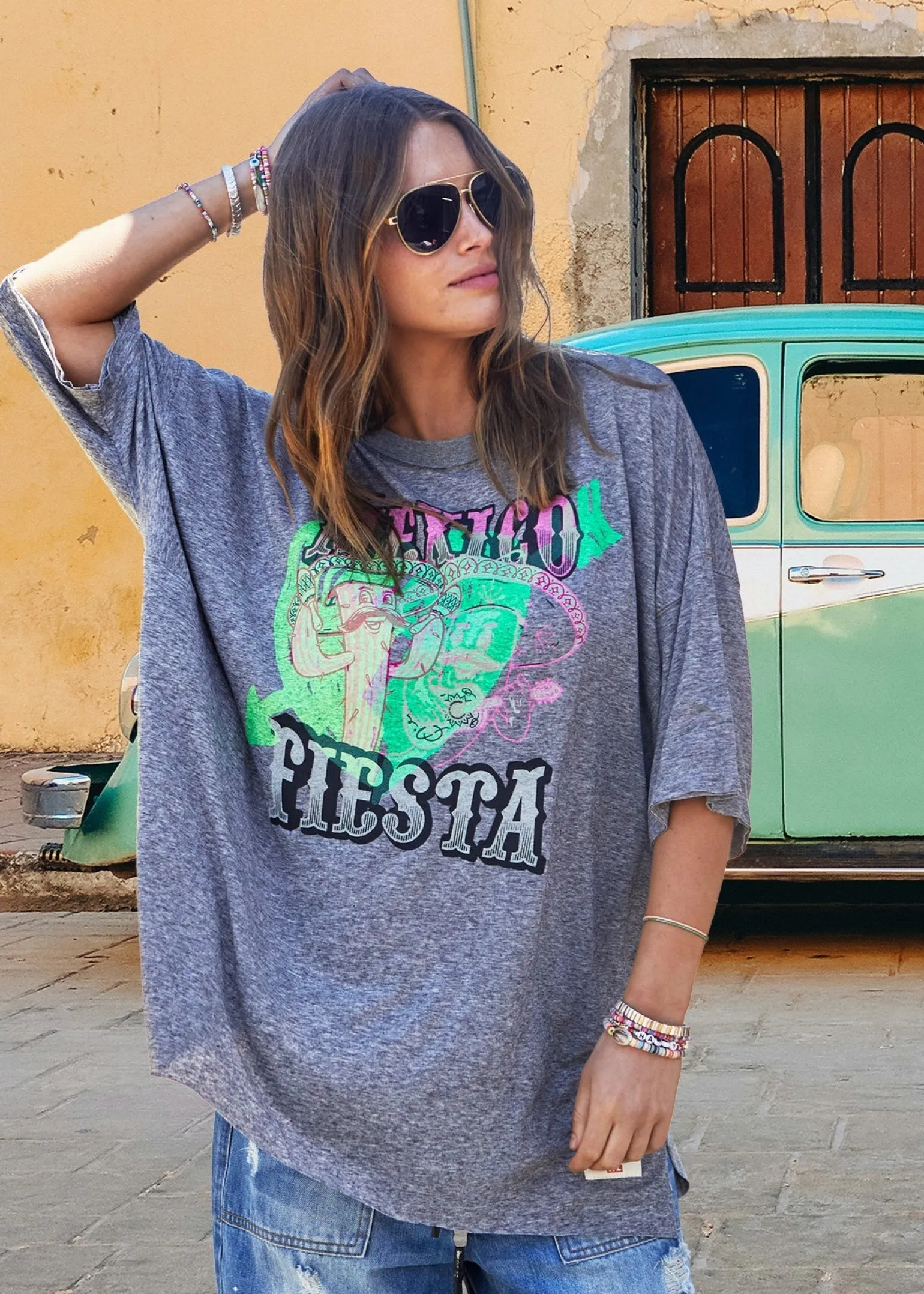 Hammill & Co Vintage Fiesta Tee - Grey