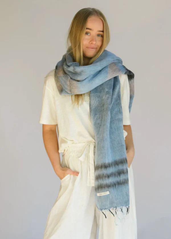 Hobo & Hatch Scarf- Aztec Denim