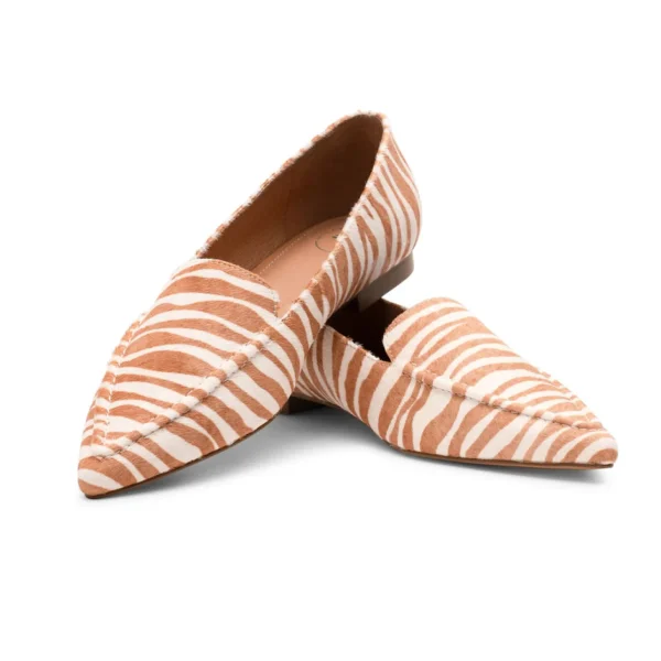 Millwoods Poplar Pointed Flat- Brown Zebra