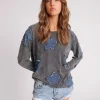 One Teaspoon Denim Star Boyfriend Longsleeve Tee - Black Acid