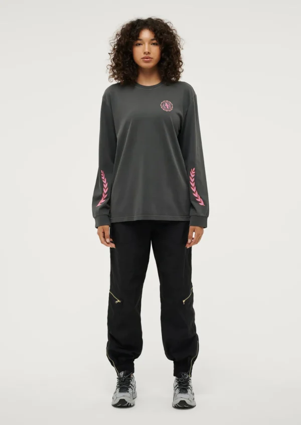 P.E Nation Phoenix Long Sleeve Tee - Washed Dark Shadow
