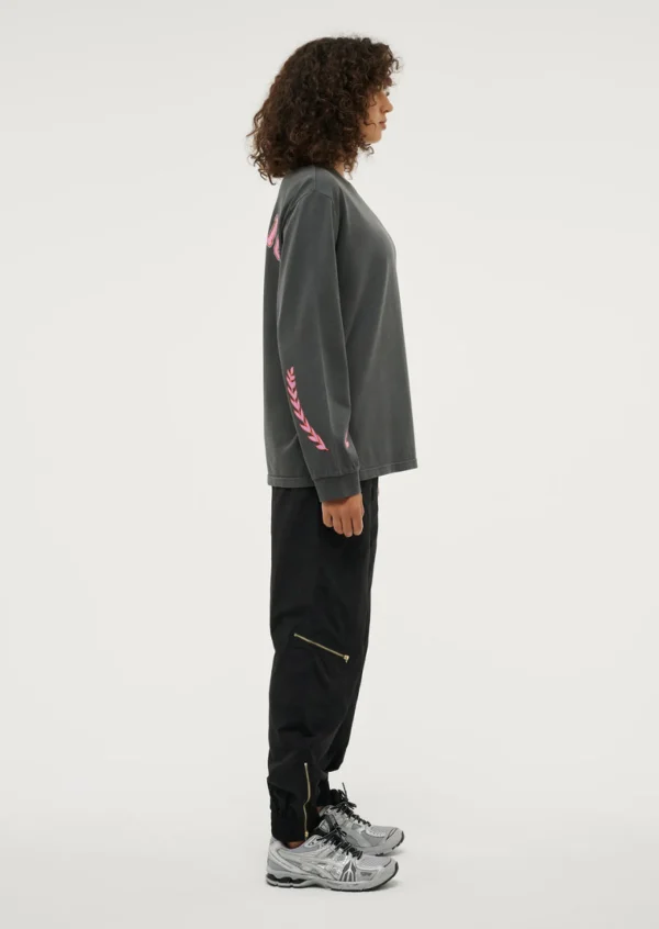 P.E Nation Phoenix Long Sleeve Tee - Washed Dark Shadow