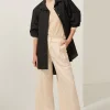 POL Lagoon Drape Back Shirt- Black
