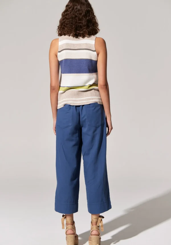 POL Miley Crop Pant - Blue