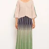 Pol Xander Crochet Tee - Pebble/Ink/Green